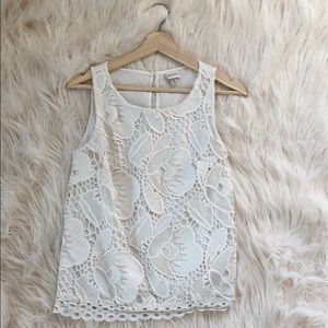 XS cream lace Merona top